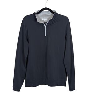 Peter Millar Black Quarter-Zip Sweatshirt